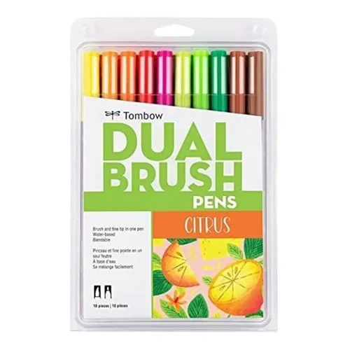 Lapices Marcadores Tombow Doble Punta Dual Brush Set 10 Ud
