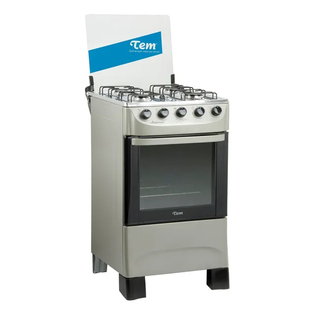 Cocina Aniversario 4h Tem Horno Supergas Mesada Acero Inox. 