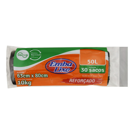 Saco Para Lixo Embalixo 50l Com 30 Unidades Saco Para Lixo Embalixo 50l Com 30 Unidades