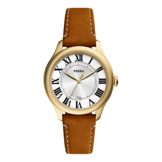 Reloj Para Mujer Es5397 De Piel Color Marrón Fossil