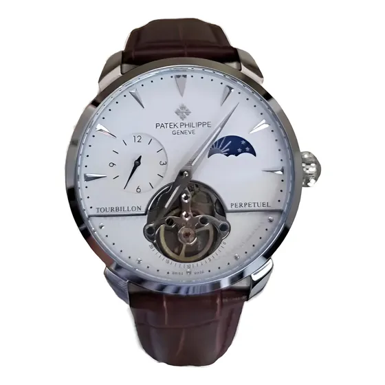 Relógio Patek Tourbillon Com Calendário Lunar E Solar Cores