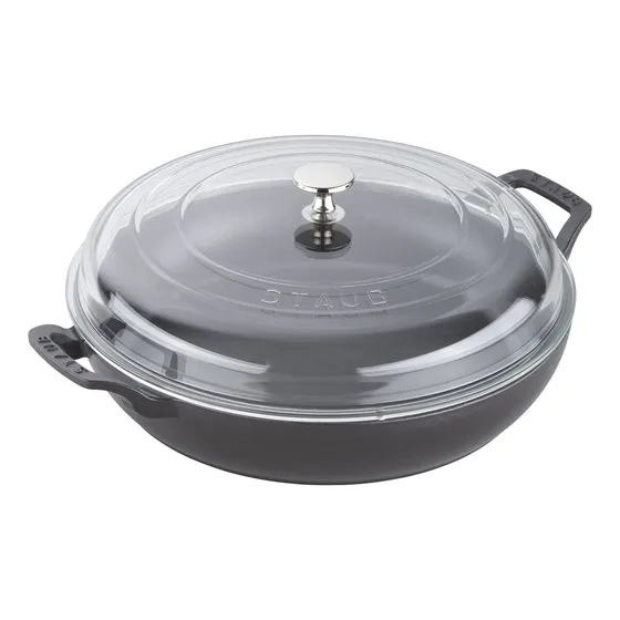 Cazuela Hierro Fundido 3.5 Cuarto Tapa Cristal