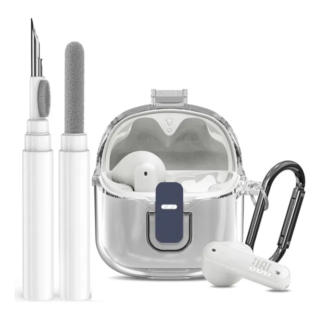 Funda Transparente Auriculares Para Jbl Tune Flex +limpiador