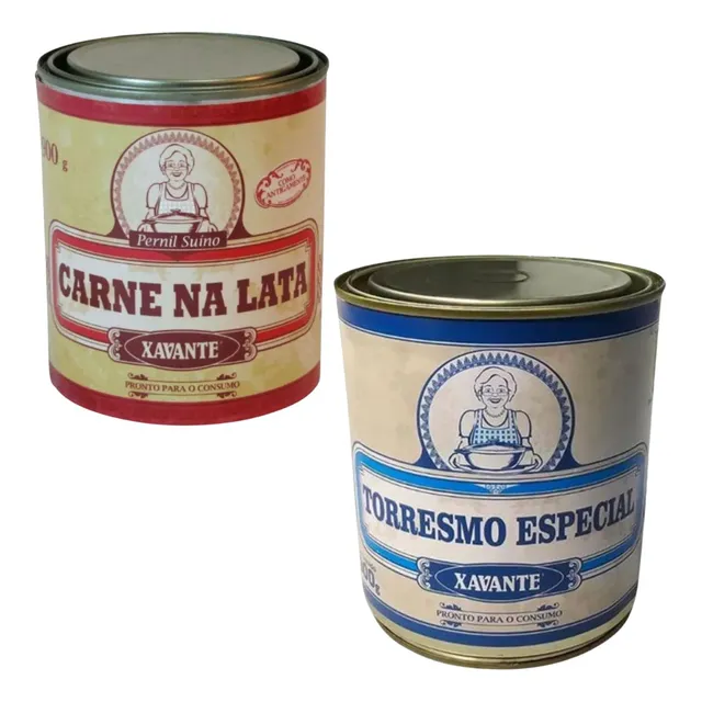 Kit Carne Na Lata 900g Tradicional + Torresmo Especial 900g