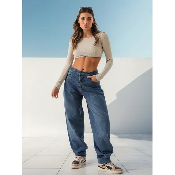 Pantalón Skater Fit Con Ajustador Baggy