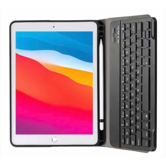 Capa Com Teclado Via Bluetooth Para iPad 9o 10,2