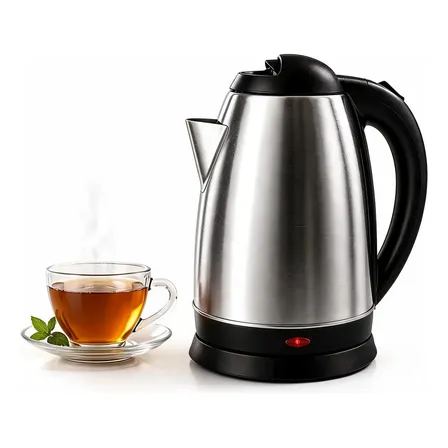 Chaleira Elétrica Inox 1,8l Ferve Água Rápido Café 127v 220v Inox 127v