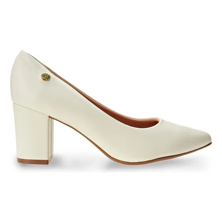 Sapato Scarpin Feminino Salto Grosso Pelica Vizzano
