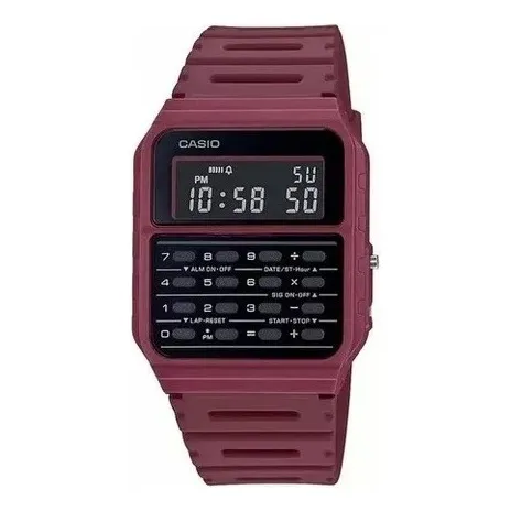 Reloj Calculadora Clasico Casio CA-53WF-4B Rojo