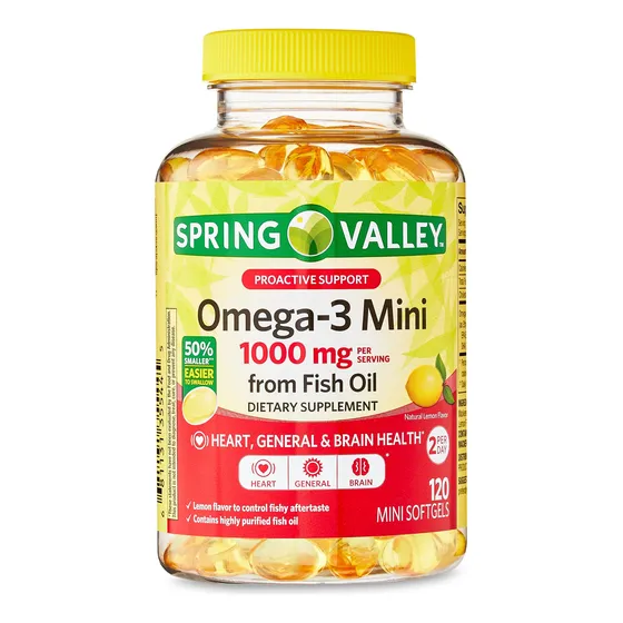 Omega 3 Mini 1000 Mg De Aceite De Pescado Spring Valley 120 