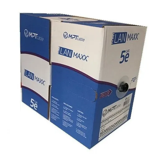 Cable Utp 100% Cobre 305m Cat 5e Exterior Negro