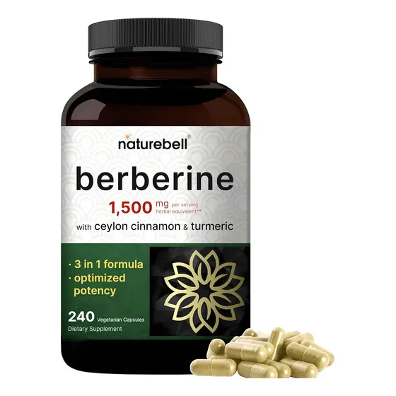 Berberina Berberine + Canela Ceylan 1500mg 240 Capsulas Sabor Sin Sabor | Cuotas sin interés
