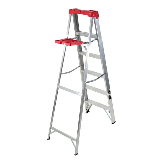 Escalera De Tijera Cuprum C-2312-06n 1.83m En Aluminio