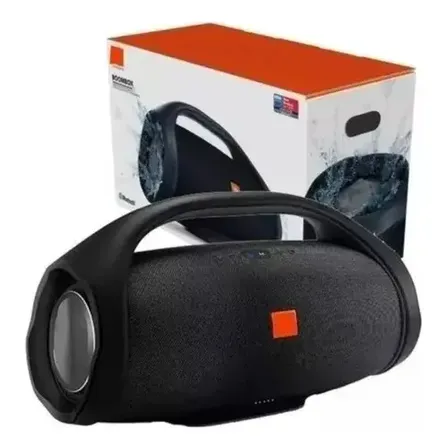 Caixa De Som Boombox Grande 5cm Portátil Promoção + Brinde Preta 127/220v