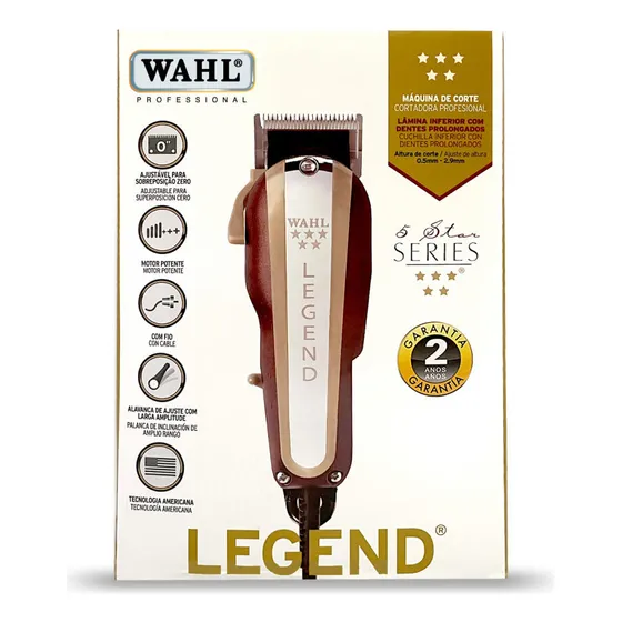 Cortadora de pelo Wahl Professional 5 Star Legend 8147 plateada y roja 220V