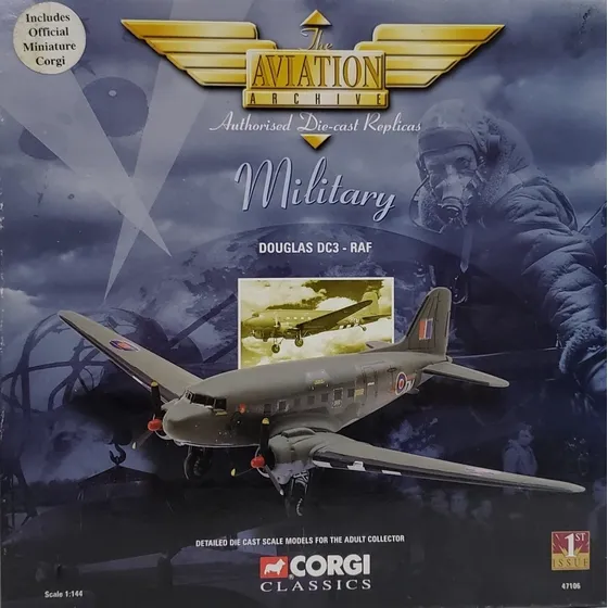 Miniatura Do Douglas Dc-3 - Raf - 1944 - 1:144 - Corgi 