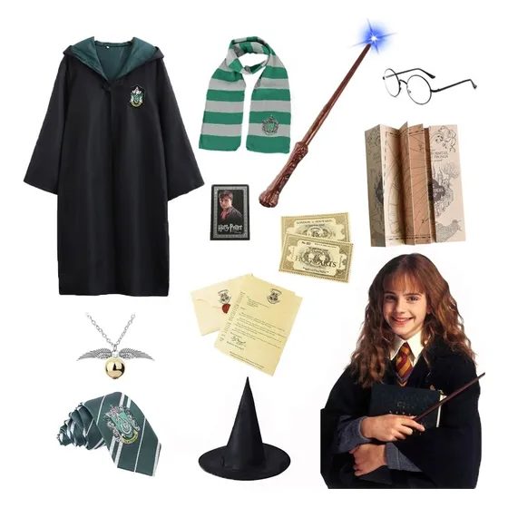 Capa De Harry Potter, Traje De Harry Potter Cosplay, Juego De 11 Piezas. Accesorios De Harry Potter. Ropa Gryffindor, Ropa De Halloween