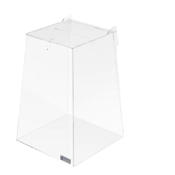 Urna Pirâmide De Acrílico - 30 Cm - Pronta
