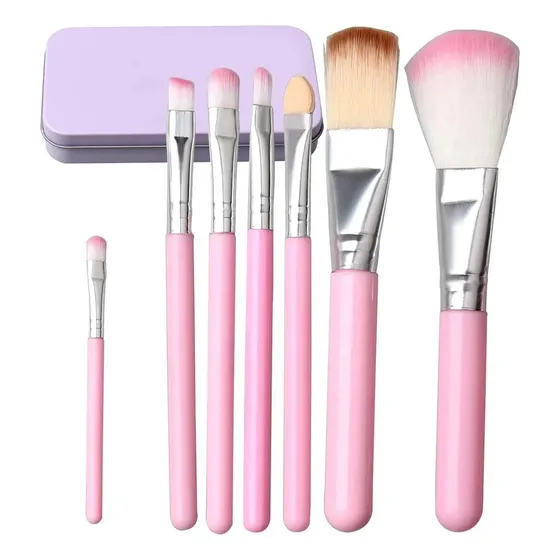 Set 7 Brochas Maquillaje Viajero Makeup Niñas Regalo