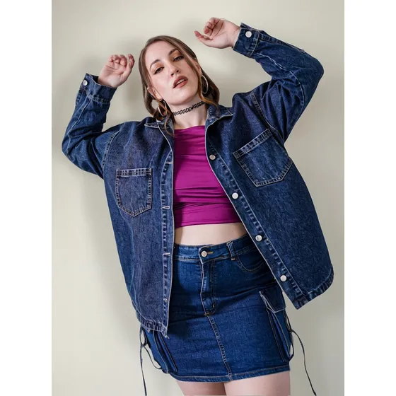 Campera / Camisaco De Jean - Talles Grandes