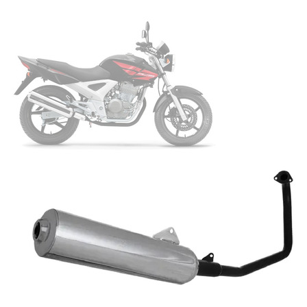 Escapamento Cromado Moto Cbx 250 Twister 2001 A 2008 Roncar Escapamento Cromado Moto Cbx 250 Twister 2001 A 2008 Roncar
