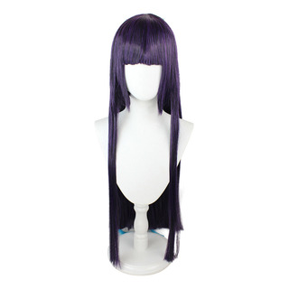 Peluca Para Cosplay, 80 Cm, Color Azul Oscuro, Trenzas Divid Peluca Para Cosplay, 80 Cm, Color Azul Oscuro, Trenzas Divid