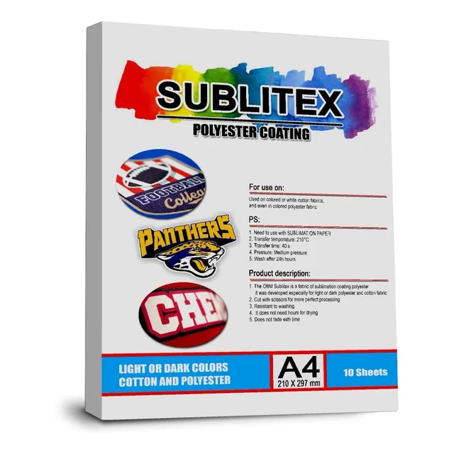 Sublitex Normal, Sublitextil A4 10 Hojas