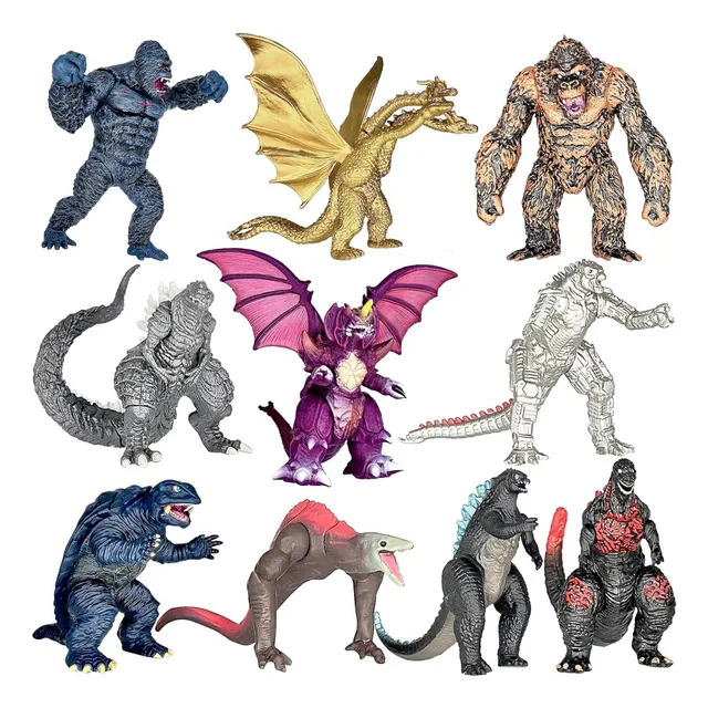 Twcare Exclusivo Juego De Figuras De Acción Godzilla Vs Kong