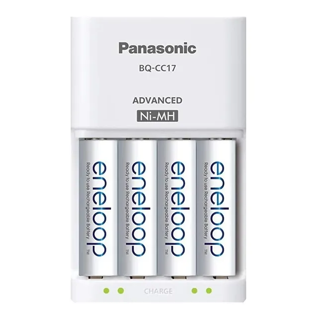 Cargador Baterias Panasonic Eneloop 4 Pilas Aa Recargables