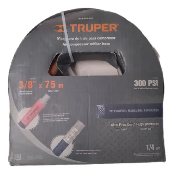 Manguera De Hule Para Compresor 3/8  X 7.5m 300psi Truper