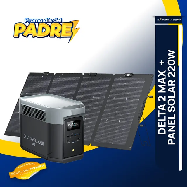 Ecoflow Delta 2 Max 2400w / 2048w/h + Panel Solar 220watts