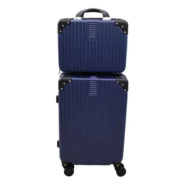 Set 2 Pzs Maleta De Viaje Rigida Mano Carry On 10 Kgs 20 Pul Azul 5863