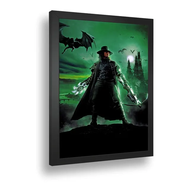 Quadro Emoldurado Poste Hellsing Classico Gargula Vidro A3