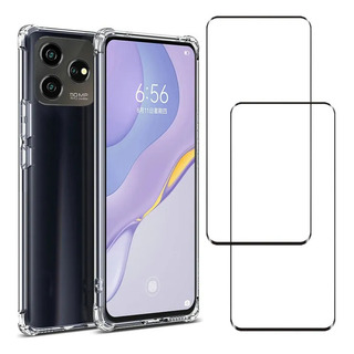 Funda Para Zte Axon 50 Lite Transparente Adsorbente- Funda Para Zte Axon 50 Lite Transparente Adsorbente-