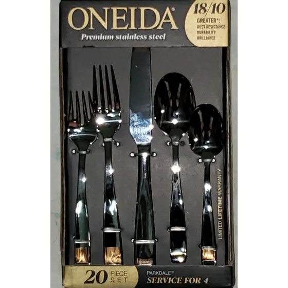 Jgo. Cubiertos Oneida Parkdale 20 Pzs  Silverware Set De 4  