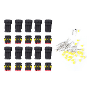 Juego De 10 Conectores Eléctricos Impermeables, 3 Pines Juego De 10 Conectores Eléctricos Impermeables, 3 Pines