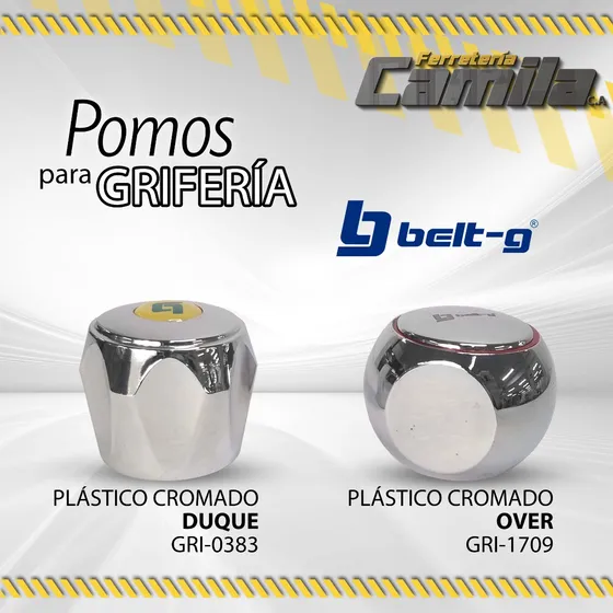 Pomos P/griferia Belt-g Plast-metal Cromado/variedad Modelos