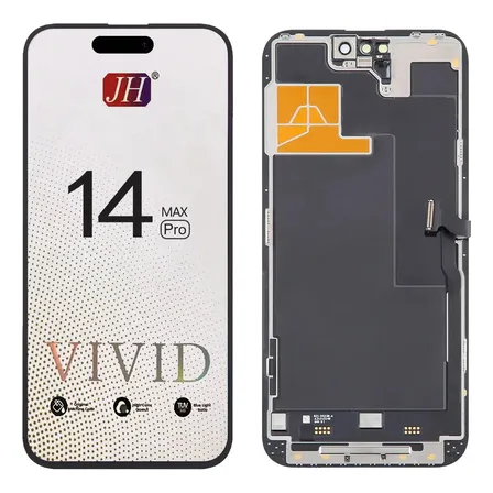 Tela Frontal Display Lcd Touch Para iPhone 14 Pro Max Vivid Preto