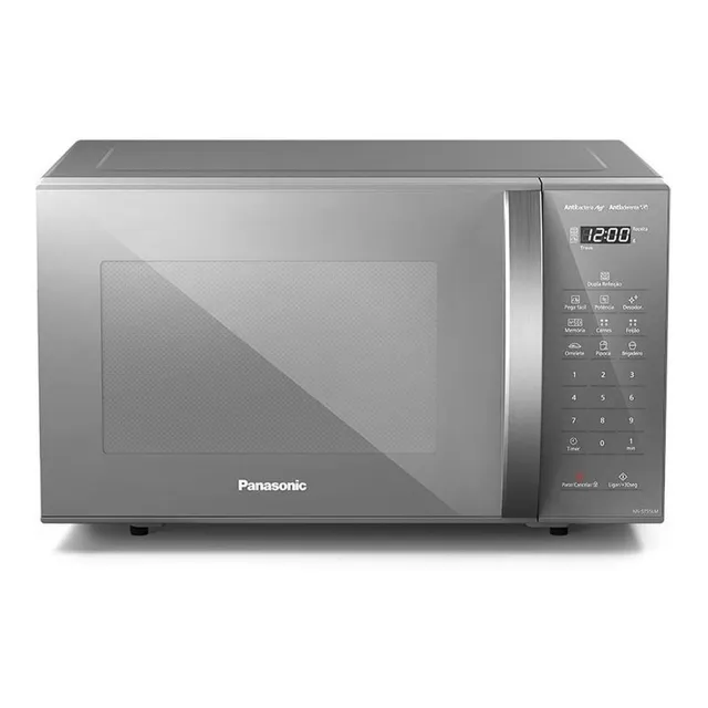 Micro-ondas 27 Litros St55lmrun Prata Panasonic 110v Micro-ondas 27 Litros St55lmrun Prata Panasonic 110v