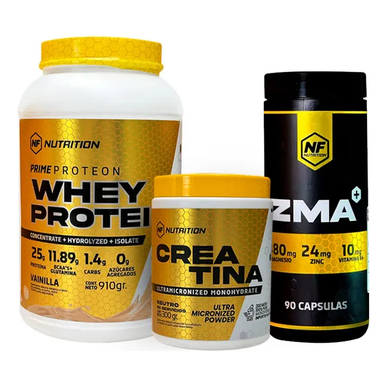 Whey Protein + Creatina Pura 300g + Zma 30sv
