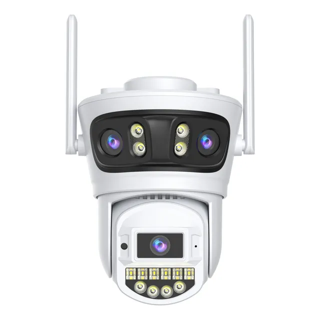 Camara Seguridad Ip Wifi Triple Lente Ultra Hd Exterior 5ghz
