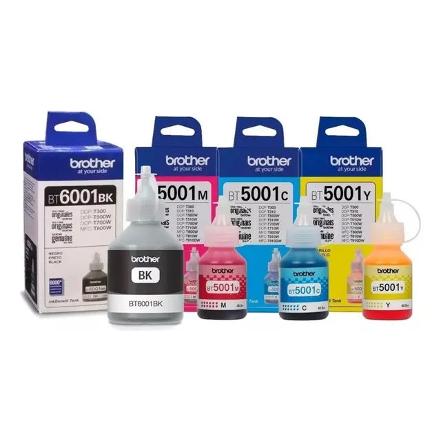 Tinta Brrother Bt6001 Bk 4 Colores Bt5001 Negro