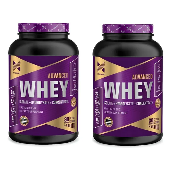 Advanced Whey Protein 2 Lb 2x1 Xtrenght Proteina Aislada Hidrolizada Concentrada Sabor Chocolate/frutilla