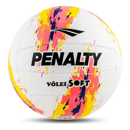 Bola Vôlei Soft Xxiii Penalty Cor Branco -rosa -amarelo Laranja