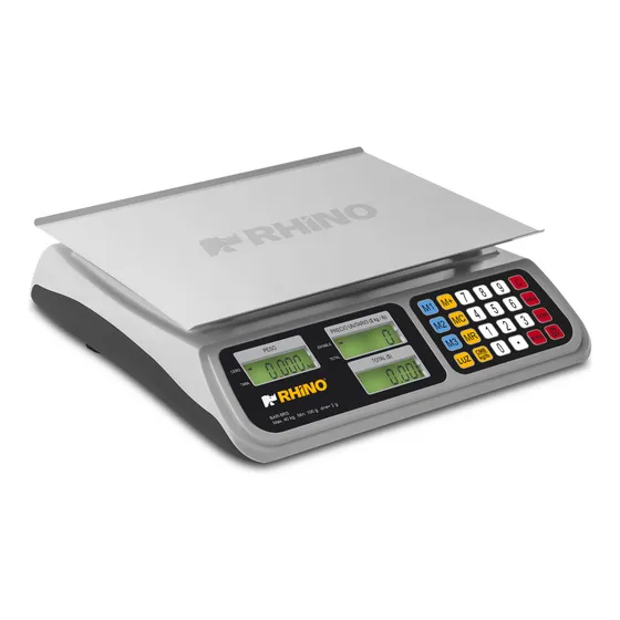 Báscula comercial digital Rhino BAR-8RS 40kg 127V GRIS 33 cm x 25 cm