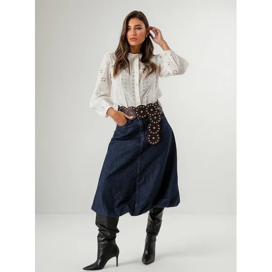 Pollera Larga Tendencia Marca Her Talles 38-50 Hj