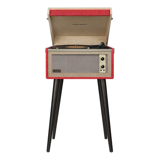 Cr6233d Re Dansette Bermuda Tocadisco Portatil Entrada Rojo