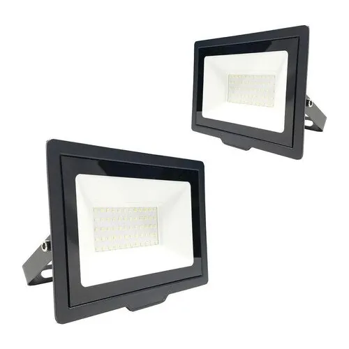 2x Refletor Led 50w Prova Dagua Ip66 Holofote Bivolt Slim 