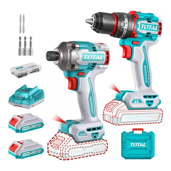 Taladro Percutor 1/2 + Atornillador Impacto Total Tckli20277