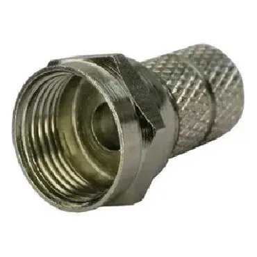 Conector Ficha Con Rosca Tipo F  Para Cable Rg 6 Tv 